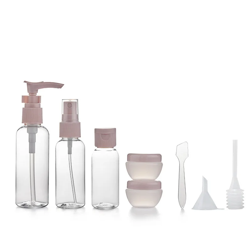 Travel Refillable Bottle Set Spray Lotion Shampoo Shower Gel Tube Bottling Cosmetic Empty Liquid Container Portable Tool