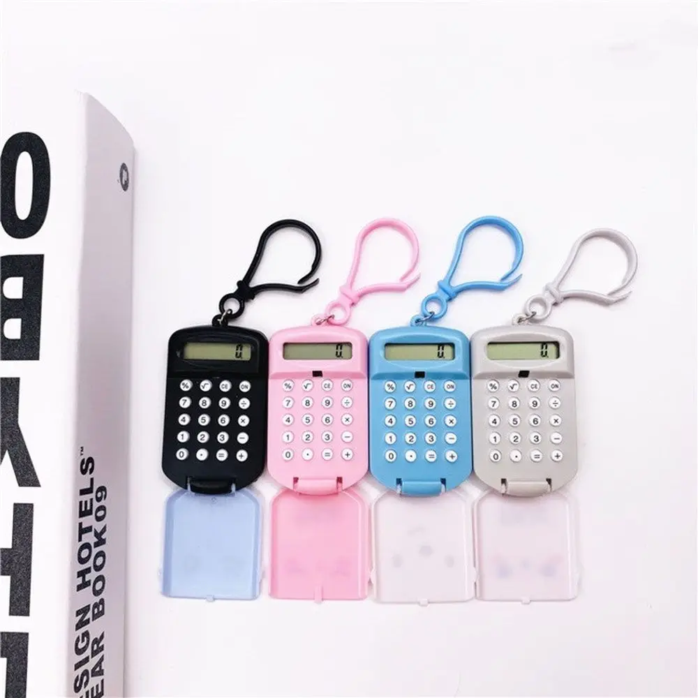 Cute kawaii Key Ring Mini Cartoon Student Supplies Stationery Calculating Tool School Office Supplies Calculator