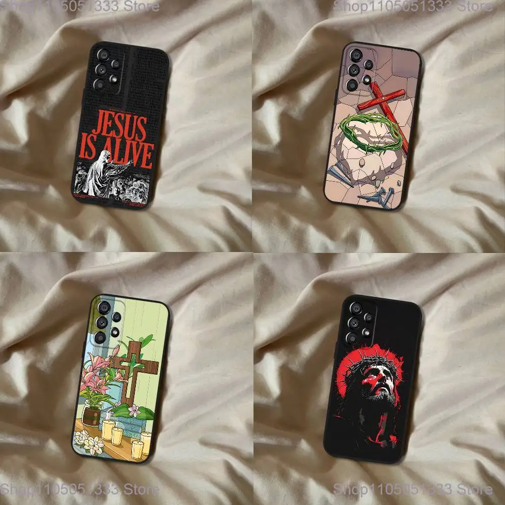 

Jesus Bible Verse Phone Case For Samsung Galaxy A20,A21s,A22,A31,A32,A52,A53,A72,73,A80 Soft Black Cover