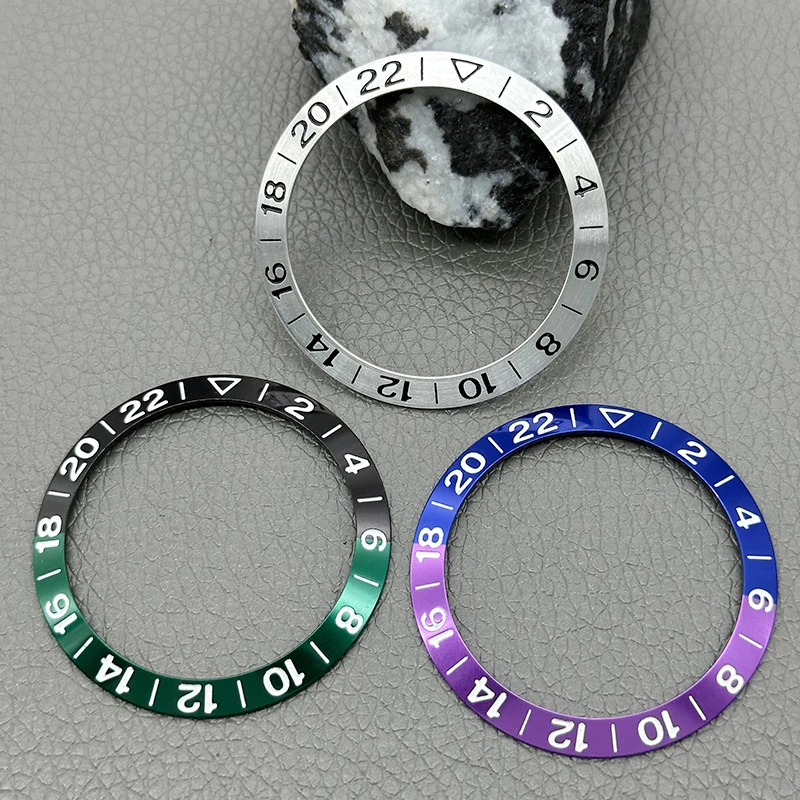 38mm SKX007 Bezel Curved Metal Bezel Insert Fit SKX007 SKX009 SRPD GMT SUB And Seamaster 300 Series Watch Bezel Ring