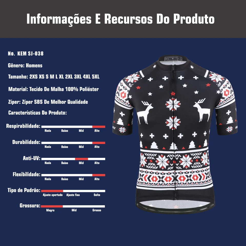 KEMALOCE Bike Jersey Anti-Wrinkle Black Christmas Short Sleeve New Bicycle Wear Top Quick Dry Retro Pro Cyclist Clothes Shirts