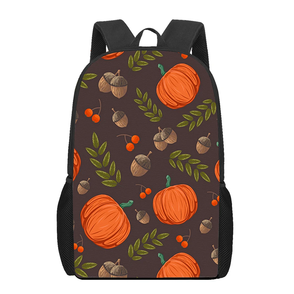 Sac à dos imprimé feuilles d'automne 3D, sac d'école, sac à dos pour ordinateur portable, sac de pique-nique de voyage étanche pour hommes, femmes, adolescents, double initié