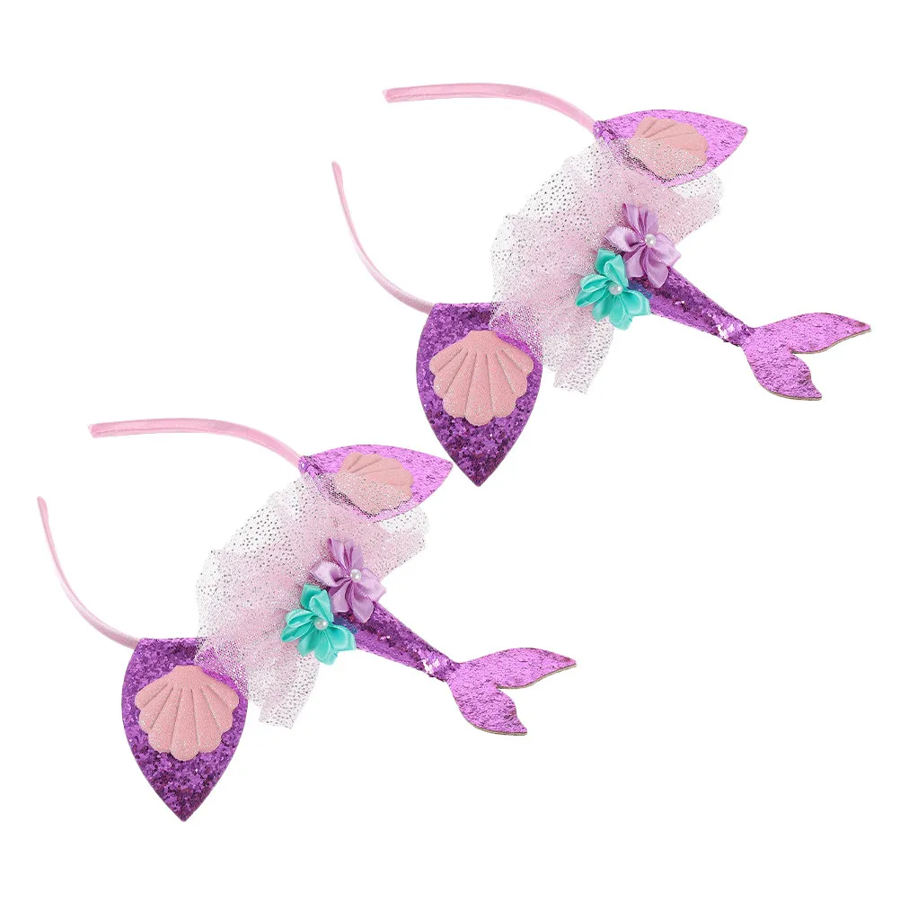 

2 шт. повязки на голову «Русалочка» для девочек: модные, милые, надежные, для вечеринок и повседневной носки, придающие уверенность