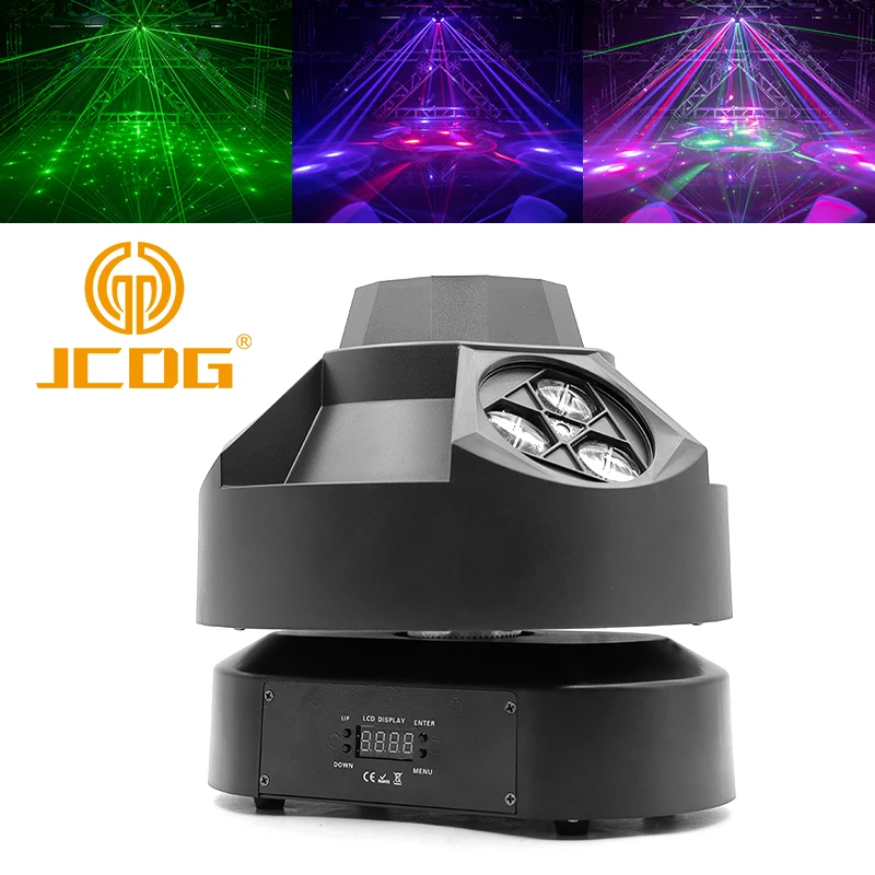 JCDG Cao Cấp Bốn Đầu Ong Mắt Đèn Laser 4IN1 Di Chuyển Đầu DMX512 DJ Thanh Đảng Thể Hiện Giai Đoạn 23 kênh Chiếu Sáng