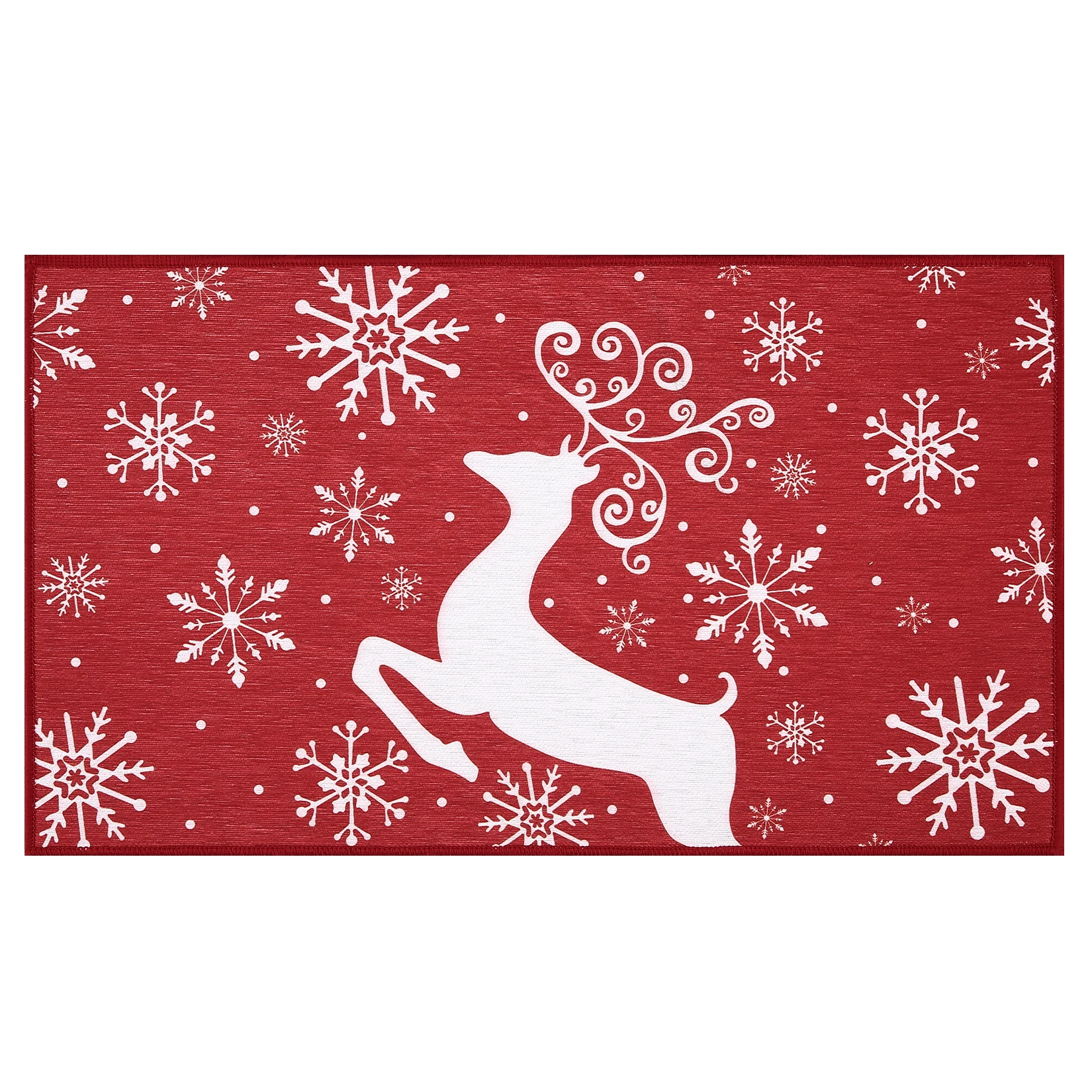 

Christmas Decorative Doormat Xmas Holiday Christmas Deer Welcome Mat for Home Decoration Non Slip Backing Doormat Outdoor Indoor