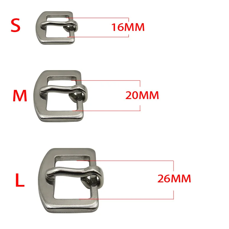 Stainless steel horse belly buckle, belt buckle, mouth shaped buckle, needle buckle, with a shiny surface