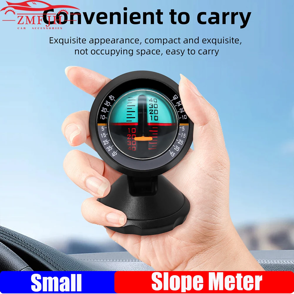 Car Angle Slope Meter Small Angle Slope Level Meter Finder Tool Gradient Balancer Auto Outdoor Measure Tool Vehicle Compass