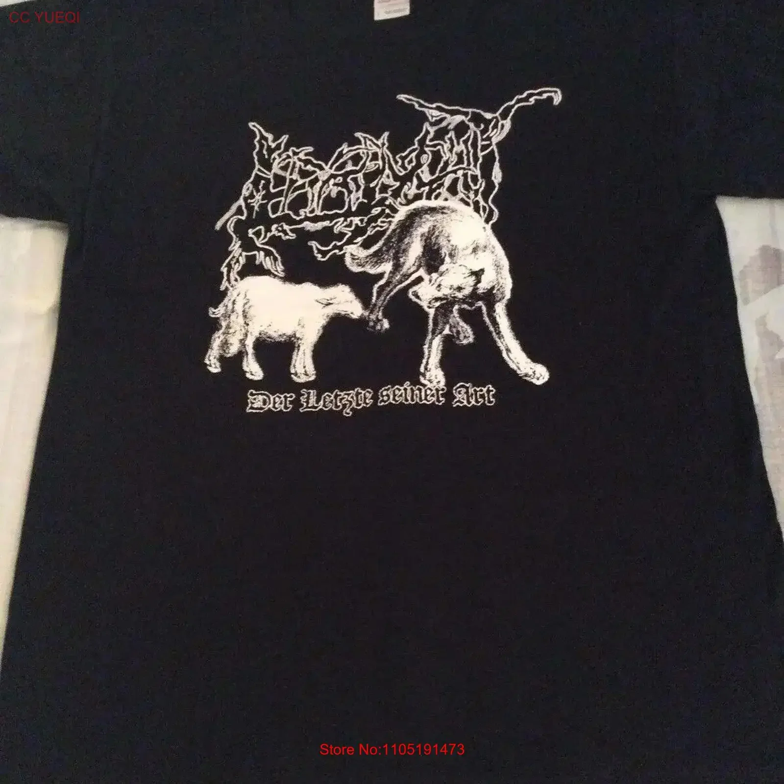 IRRLYCHT Der Letzte t-shirt L Azarath le taux de l'inquisition Urgehal Urfaust vintage lavé streetwear étiré légèrement