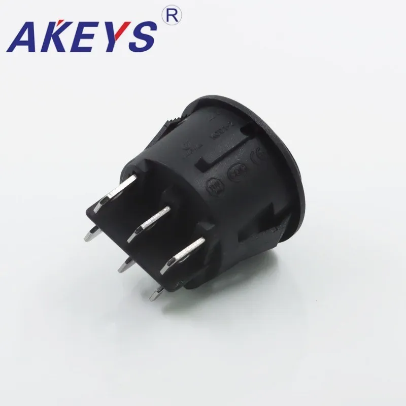 KCD1-206 three position six pin round rocker ship type switch thumb button power switch opening 2