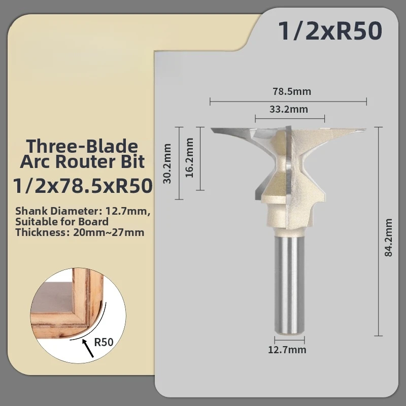 Woodworking Routing Tool Flute Round Nose Router Bit For Wood CNC Milling Equipment And Curved Cut Applications