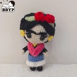 Handmade Cuddle for Doll Mini Crochet Girl Stuffed Toy Filled Loneliness Comfort Baby Room Decor Keychain