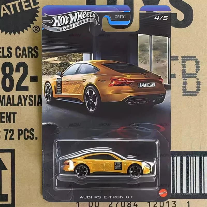Coche original Hot Wheels GRT01 Silver Series Toys man 1/64 Diecast AUDI RS E-TRON GT, modelo de coche para regalo de cumpleaños