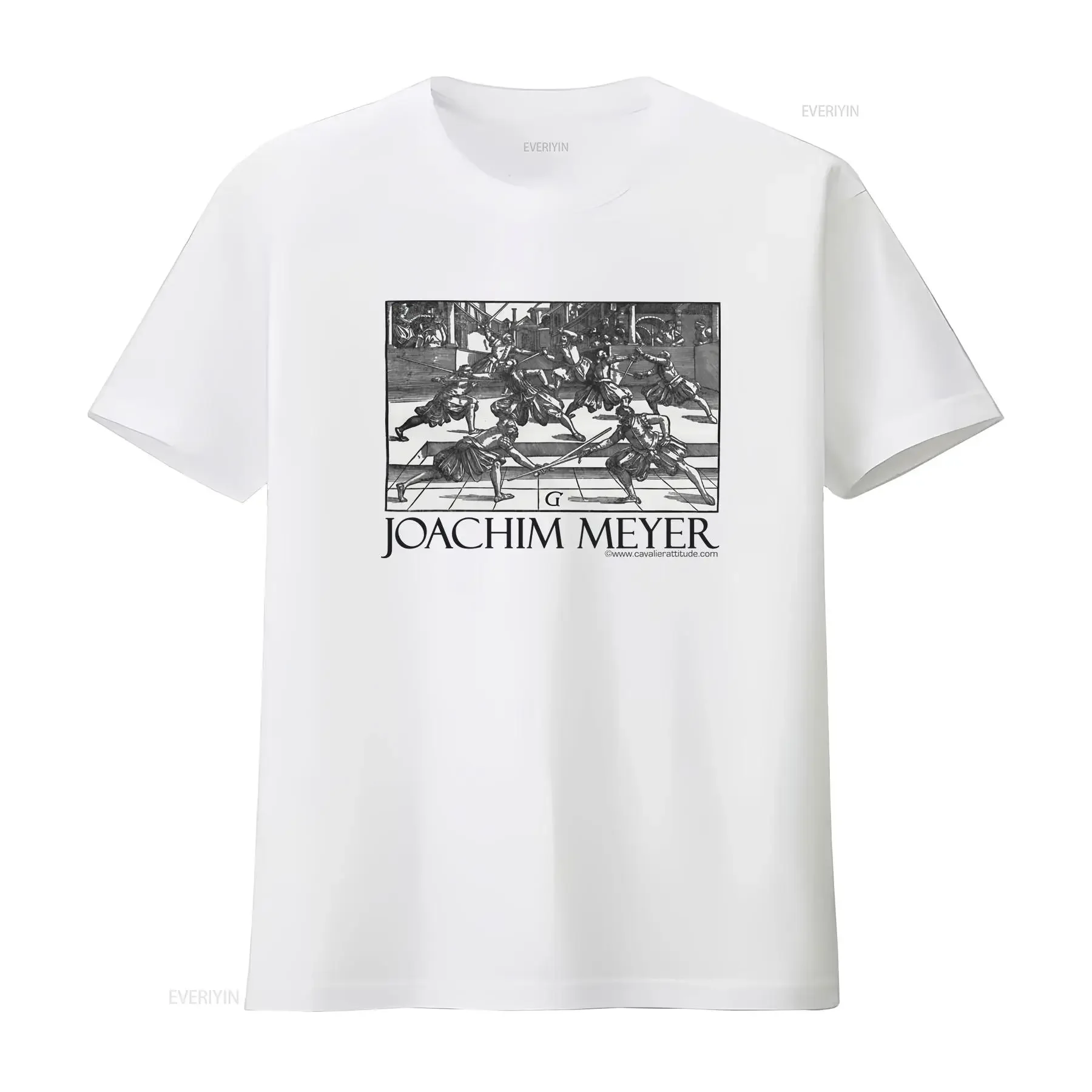 Joachim Meyer T Shirt White vintage Washed Top For Everyday Wear Casual fashion Versatile streetwear graphic Unisex Comfortable