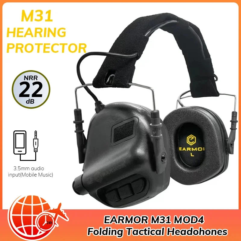 2024 NEW Upgraded OPSMEN EARMOR M31 MOD4 Tactical Headphones Noise Canceling Earmuffs Anti-Noisy Shooting Earphone