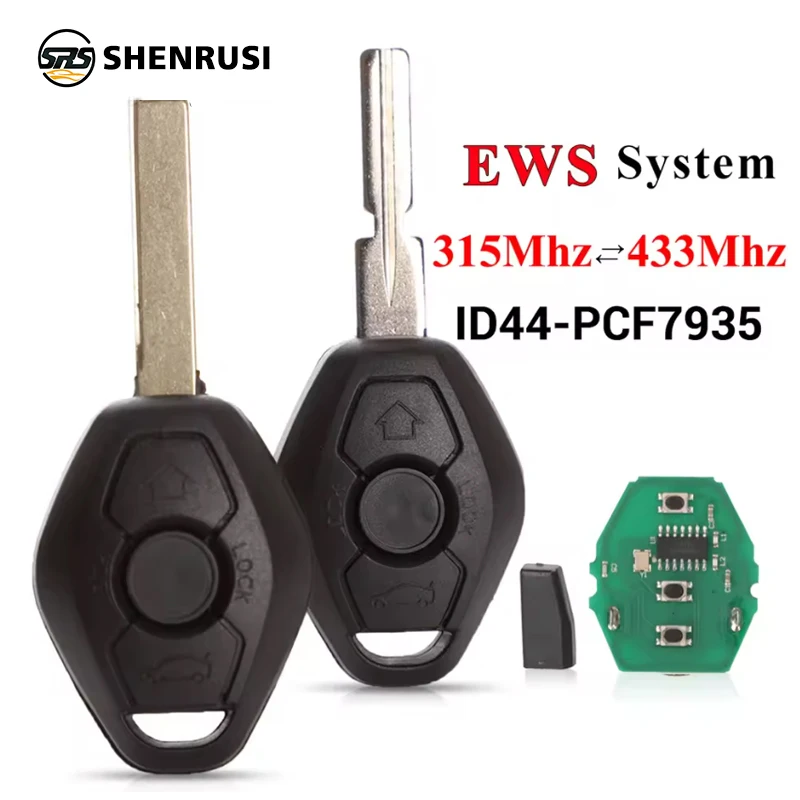 

Автомобильный дистанционный ключ EWS Sytem для BMW E38 E39 E46 X3 X5 Z3 Z4 1/3/5/7 серии 315/433 МГц ID44 чип передатчик бесключевого доступа