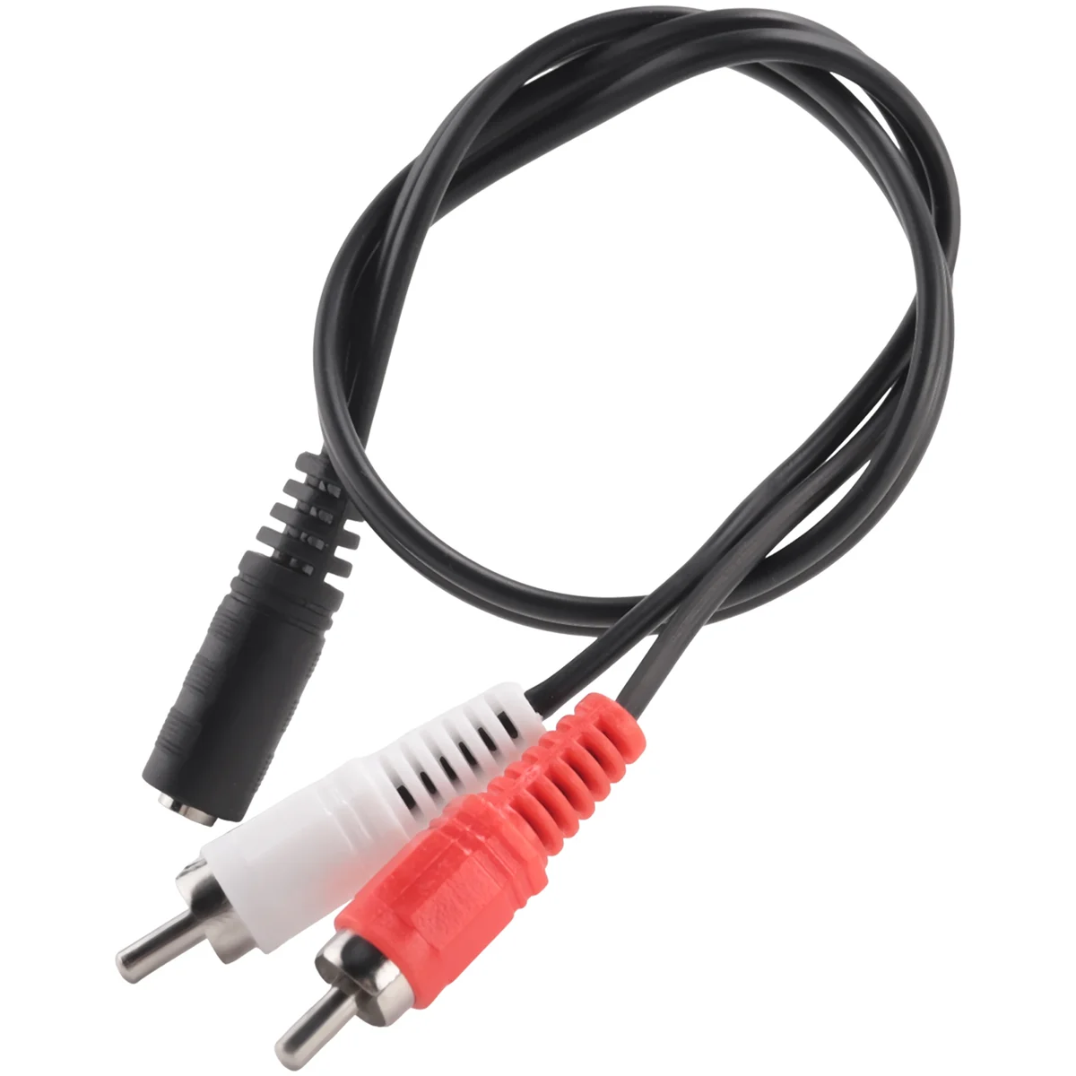 3.5 mm stereo female 2 RCA male AV cable auxiliary audio adapter wire