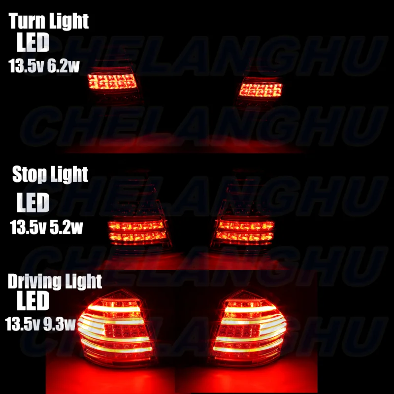 Pair Side LED Tail Light Rear Lamp A1648203364 A1648203464 For Benz X164 GL320 GL350 GL450 GL550 2006 2007 2008 2009 2010 2011