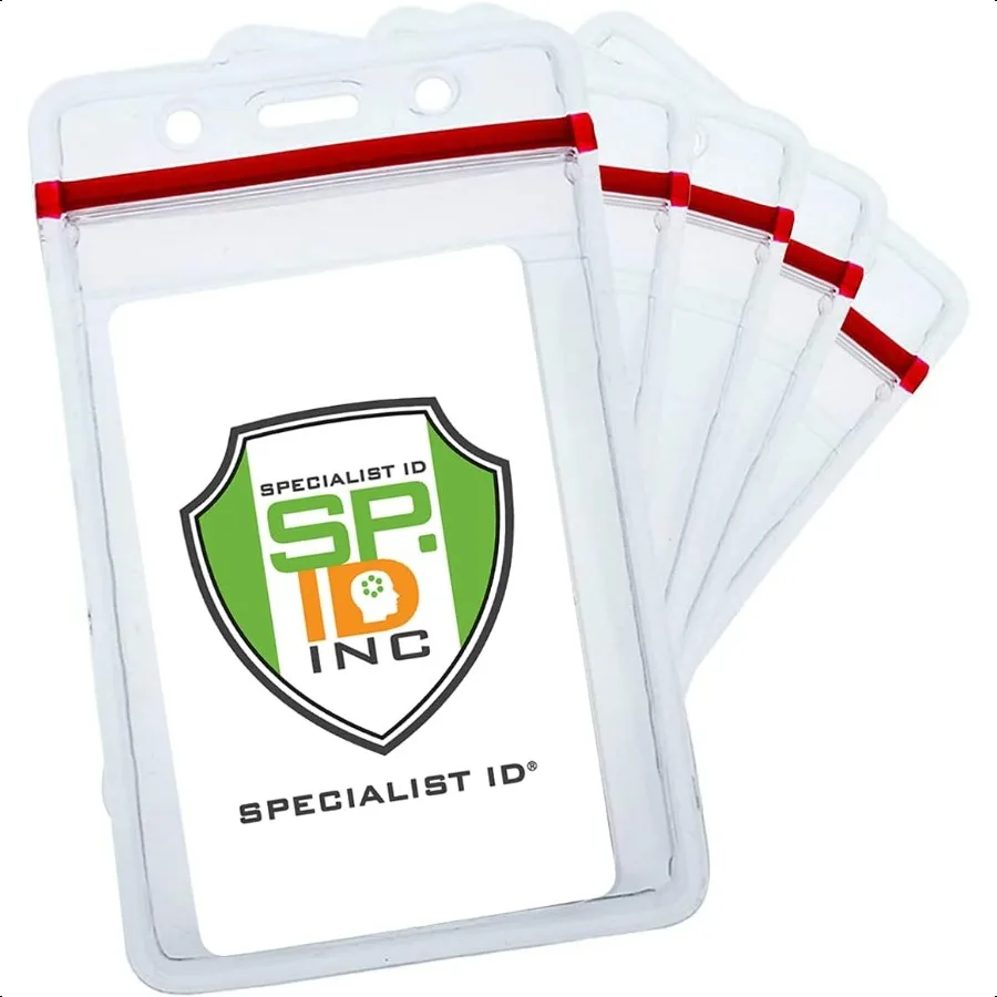 

Сверхмощные прозрачные виниловые держатели для бейджей для вертикальных бейджей, отлично подходят для удостоверения личности сотрудника или студенческого удостоверения личности, водонепроницаемые