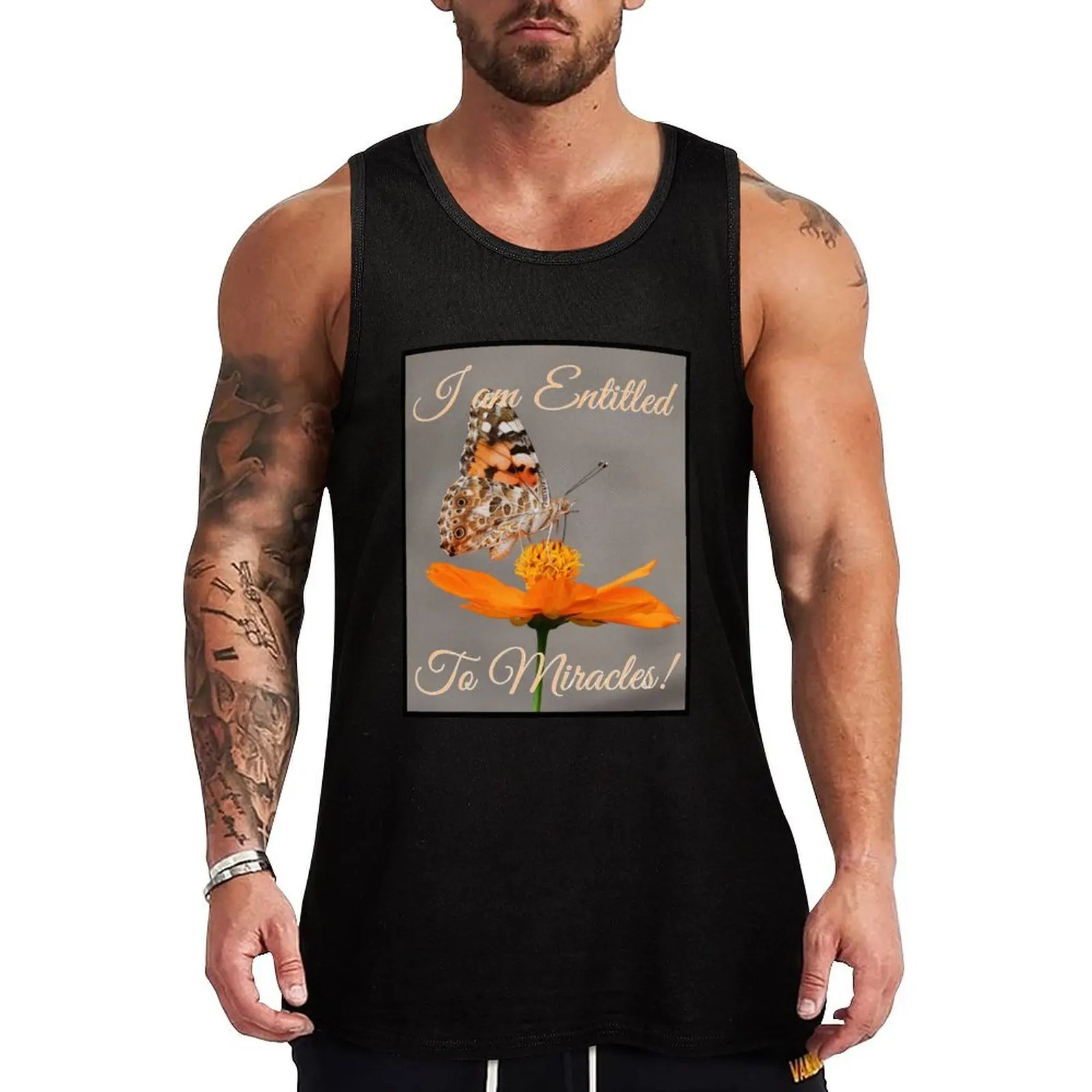 Entitled to Miracles Butterfly 2 Tank Top Street Style Tank Top Chemise sans manches à imprimé graphique