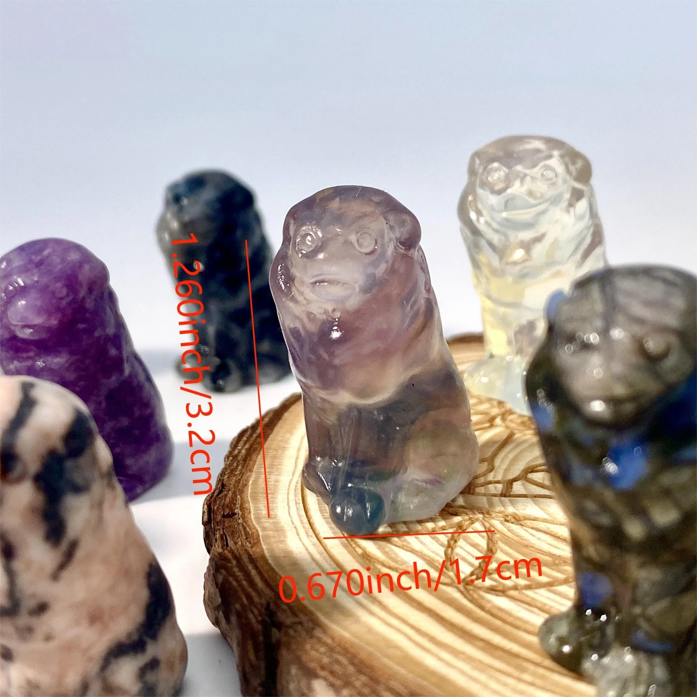 نحت كريستال طبيعي للأسد عشوائي ، مجوهرات أحجار كريمة ، كريستال شفاء لامع ، هدية عيد ميلاد للنساء والصديقة ، 1 *