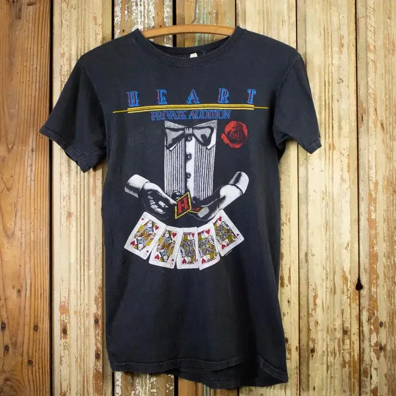 Heart Private Audition Tour Concert Short Sleeve Black Shirt Men Women Ktv8213