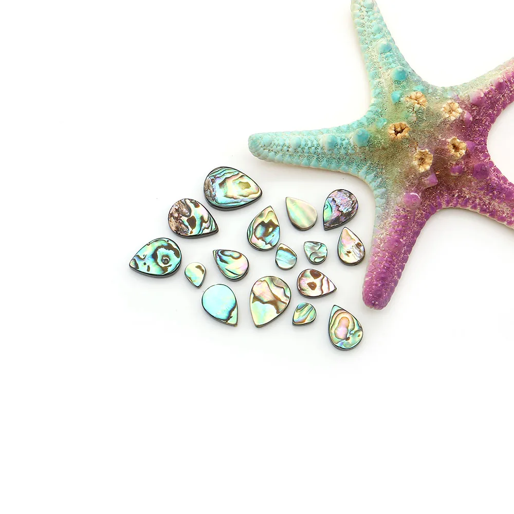 New Natural Abalone Shell Beads 8 Sizes Water Drop Straight Hole Sea Shell Loose Bead DIY Jewelry Women Earrings Necklace Gifts