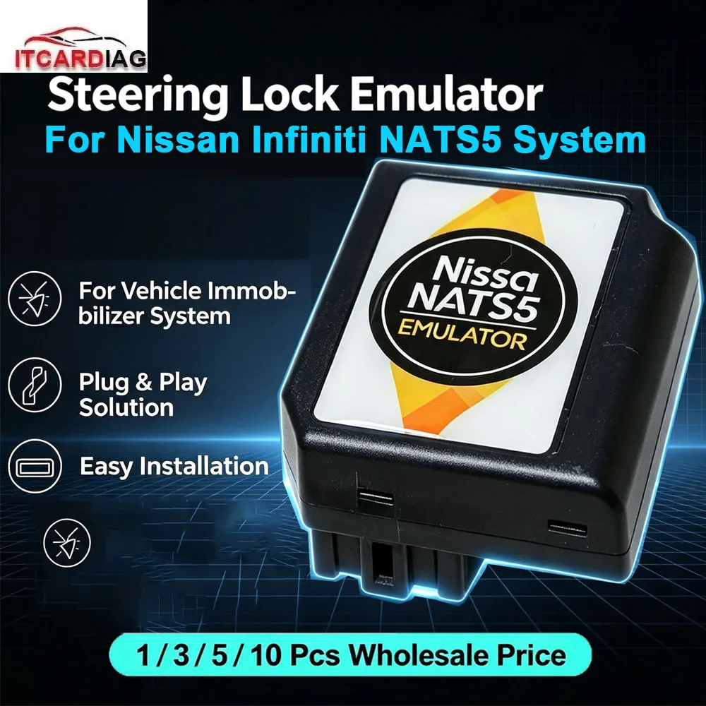 日産インフィニティ-エクストレイル-アルメーラ-アルティマ-スカイスター-サニー-パスファインダー-マキシマ-nats5-a-b-タイプ-イモエミュレーター用ステアリングロックエミュレーター