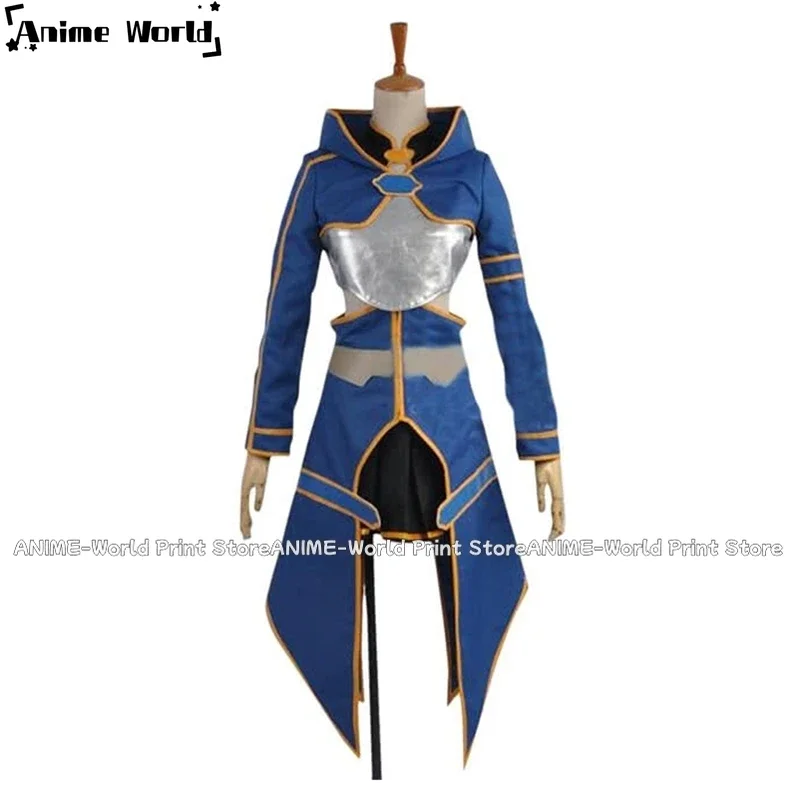 

《Custom Size》Anime Sword Art Online 2 Ghost Bullet Silica Blue Anime Cosplay Costume