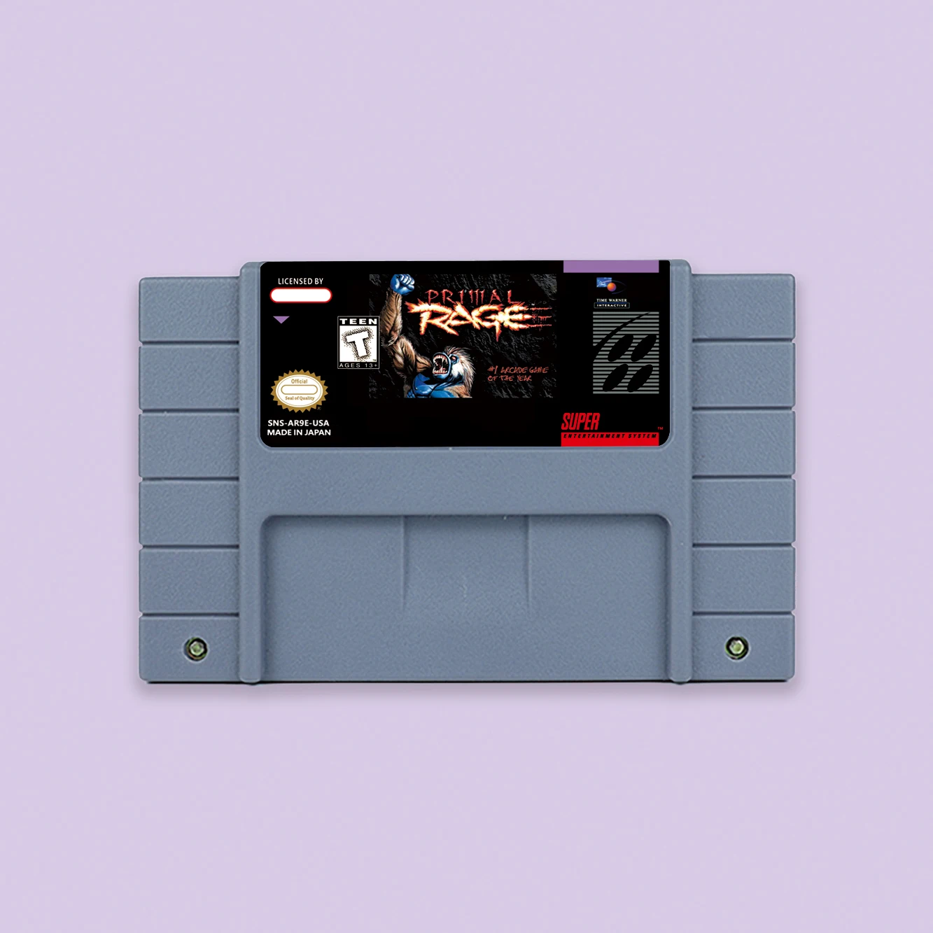 Scheda di gioco d'azione Primal Rage a 16 bit per console per videogiochi SNES versione USA NTSC EUR PAL
