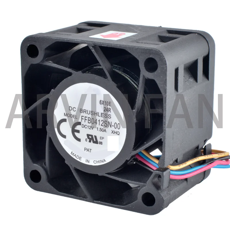 FFB0412SN-00พัดลมขนาด4ซม. 4028 40มม., พัดลมขนาด40x40x28มม. 12V 1.50A ลูกปืนคู่4สายพัดลมบูสเตอร์ระบายความร้อนด้วยพลังงาน