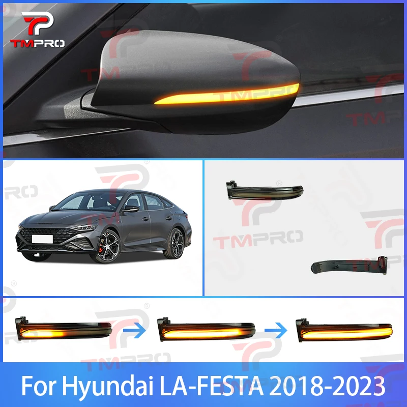 

Suitable for 2018-2023 Hyundai LA-FESTA rearview mirror turn signal white daytime running light with dynamic blue light display