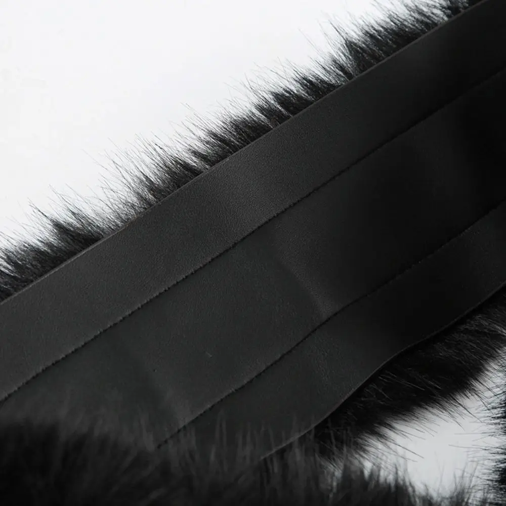 

Винтажный ремень из искусственной кожи с мехом, в стиле панк-ретро, универсальный, для дерзких девушек, Y2K, повседневный пояс