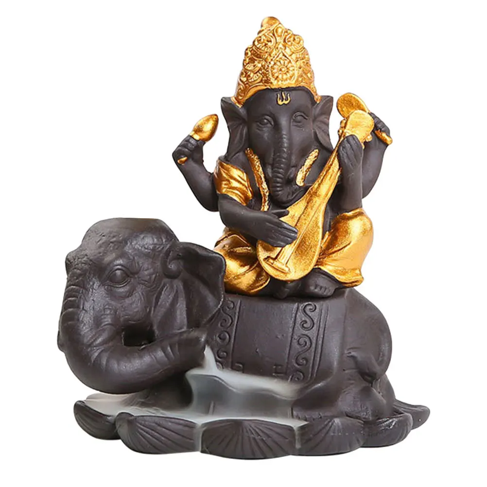 

Vintage Censer Ornament Backflow Incense Burner Unique Insence Holder Aroma Ceramic Decoration