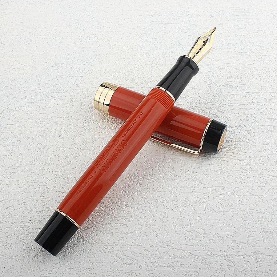 Imagem -05 - Jinhao 100 Centennial Resina Fountain Pen ef f m Nib Golden Clip Negócios Escritório Material Escolar Estacionária pk 9019