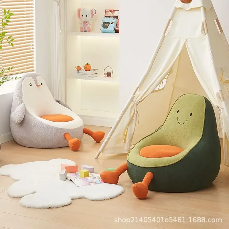 AOLIVIYA Comfortable Foam Training Seat Penguin Avocado Lazy Children's Sofa Recliner Chair Baby Kids Single Couch