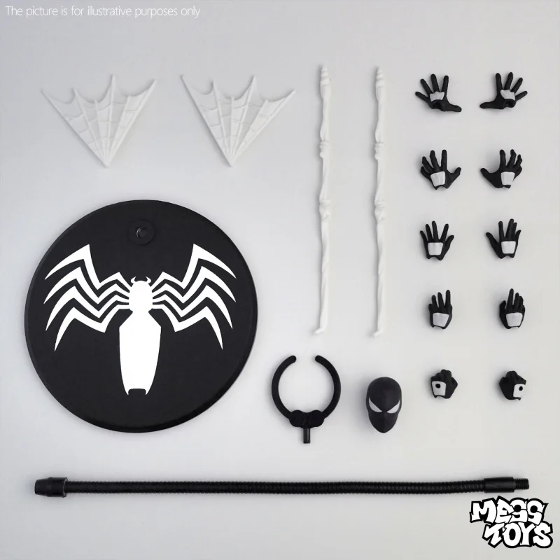 MessToys CT Factory Spider-Man Action Figures - Black Suit Anime Mobile Doll Collection Model for Kids Toys Boys Gift Present