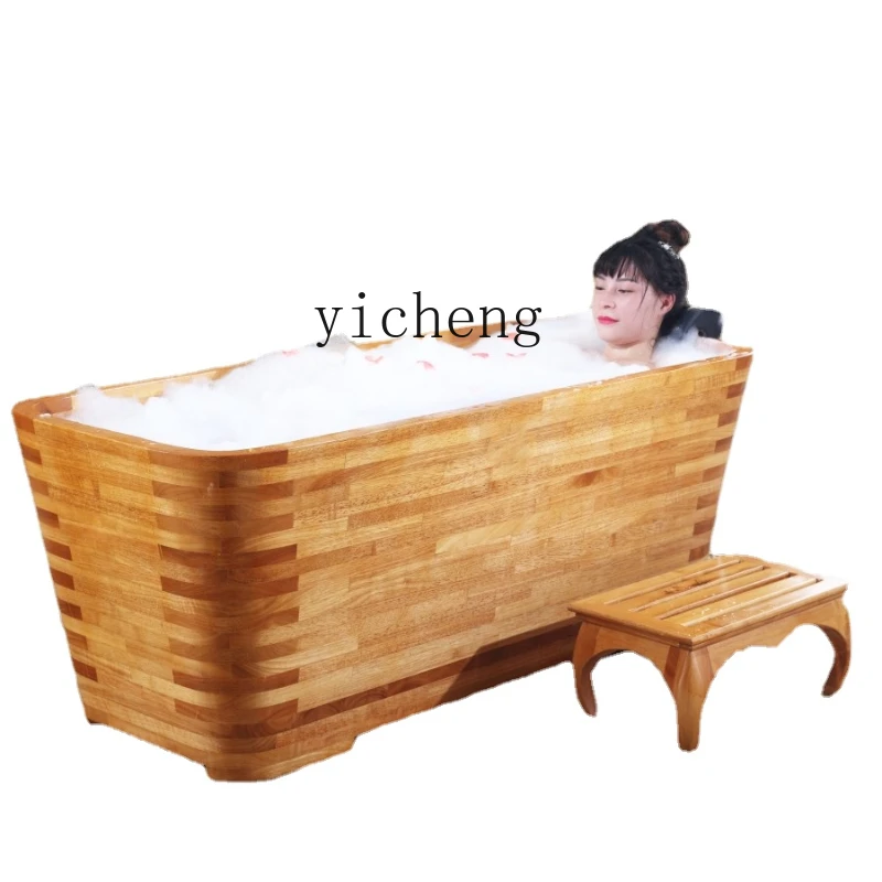 

Zk Club Thickened Oak Bath Barrel Bathtub Full Body Winter Bathtub