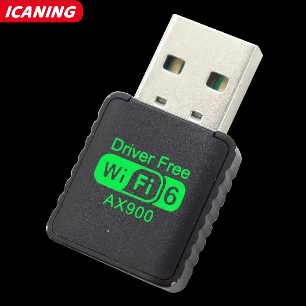 AX900 WIFI 6 アダプタ USB ネットワークカード 2.4 グラム & 5 GHz デュアルバンド信号受信ドングルラップトップドライバ用無料ワイヤレス Wlan レシーバー