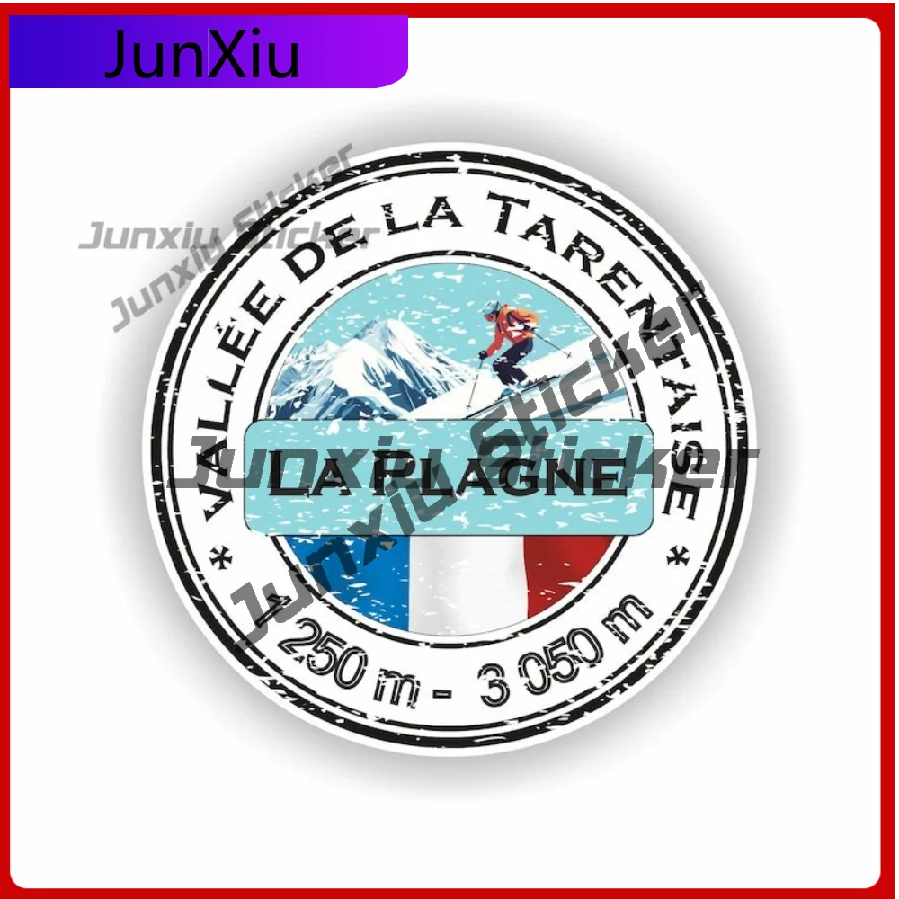 

La Plagne Vallée de la Tarentaise France Ski Snowboard Sticker High Quality Exterior Decor For SUV Wall Weatherproof Decoration
