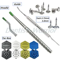 Pasadores dentales GBR Bone Tack, mango de fijación de membrana, controladores rectos/curvos, pasadores de fijación de membrana, aleación de titanio