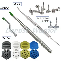 Dental GBR Bone Tack Pins Handle Membrane Fixation Straight/Curve Drivers Membrane Fixation Pins Titanium Alloy