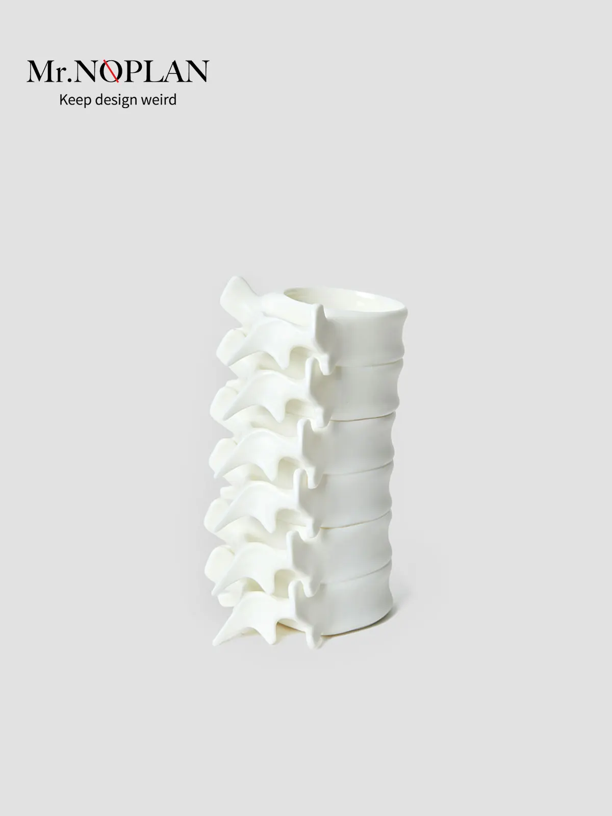 Spine‑Shaped Stackable Ceramic Mug Set, Gothic Skeleton Bone Coffee Cups, Unique Novelty Drinkware for Home Decor & Gifts