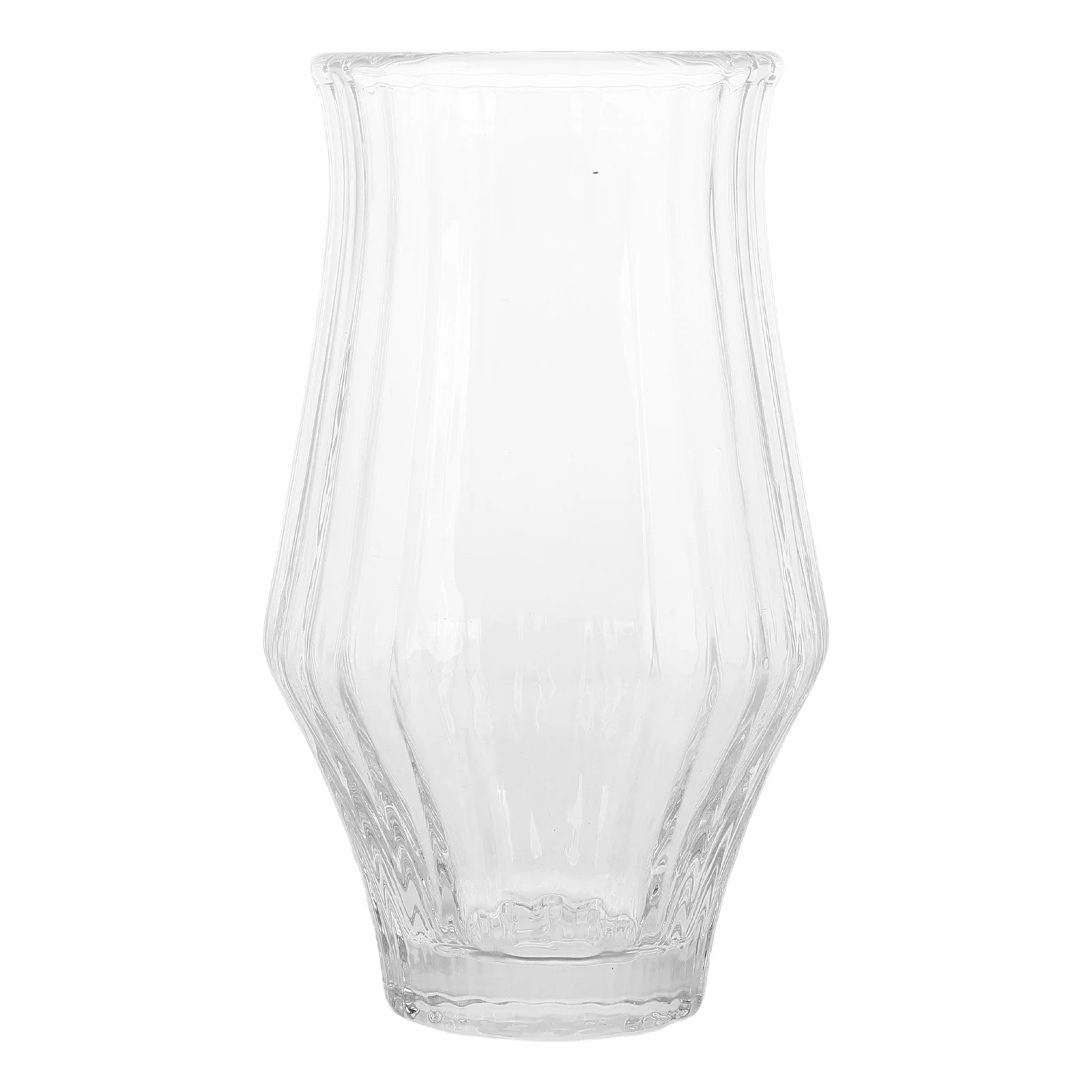 

Ribbed Glass Coffee Cups Clear Irregular Shaped Glass Mugs for Hot Cold Beverages Office Home Bar Drinking Glassware 150ml