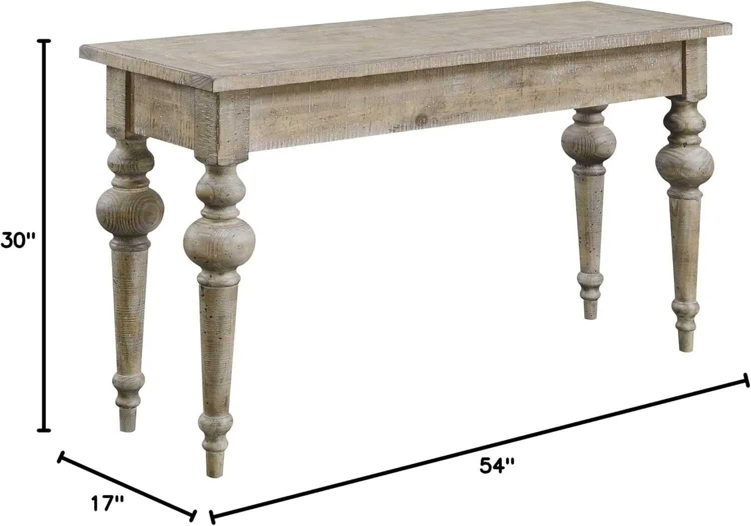 Haynes-Table de canapé, 54 po, gris