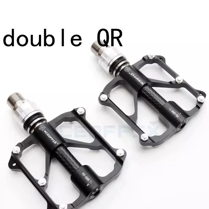 Aceoffix PD069 Folding Bike Pedal 3 Perrin Titanium Axle  Aluminum Quick Release Pedal