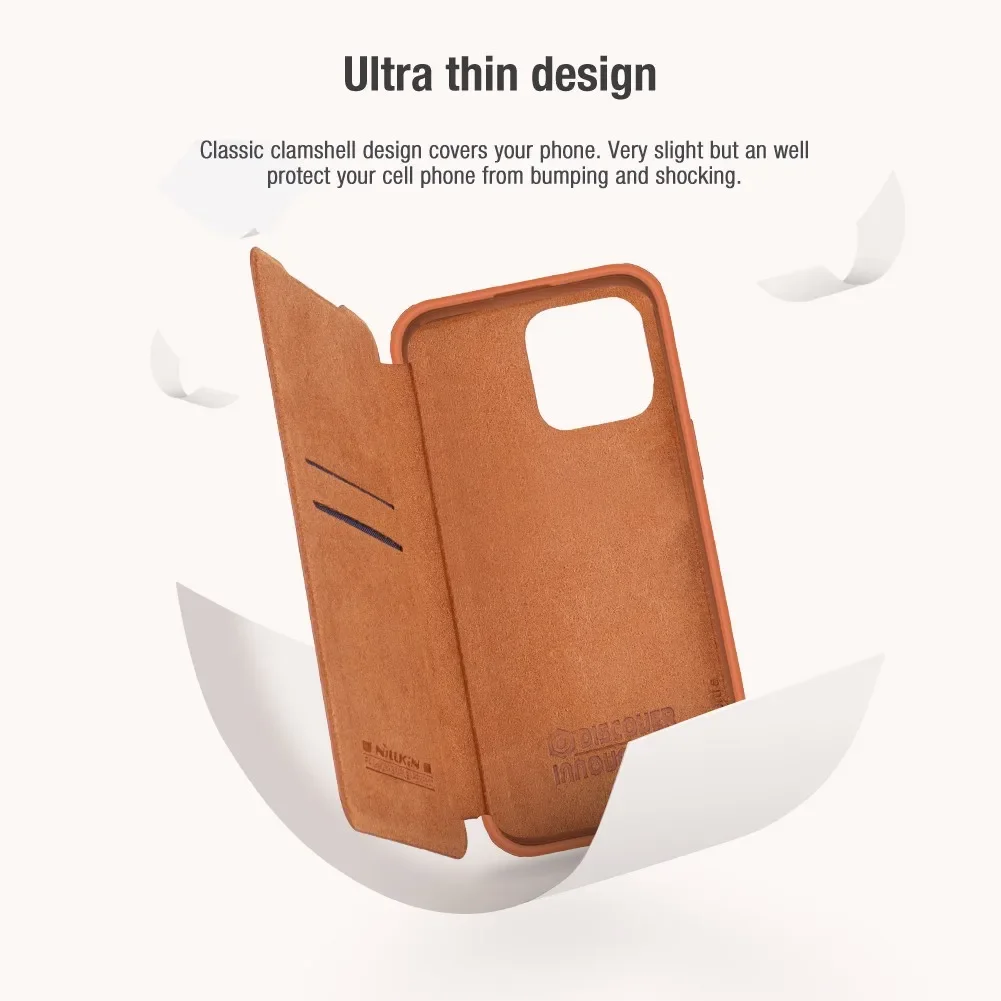Nillkin Case For iPhone 14 Pro Max Qin Leather Case Card Pocket Wallet bag Flip Cover for iPhone 14 Pro /14 Plus