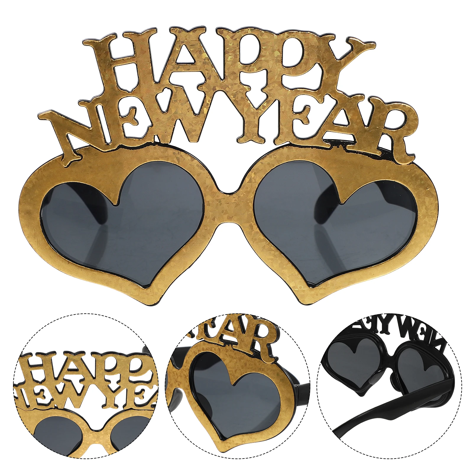 

3 Pcs Atmospheric Glasses Party Christmas Decorations Prop Eyewear New Year Eyeglasses Prom