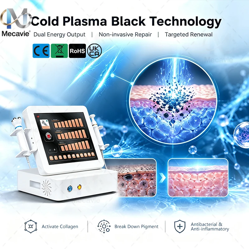 Dual-Handle Plasma Skin Rejuvenation Device 9 Replaceable Probes Multi-function Facial Skin Care Machine For Beauty Salon Spa