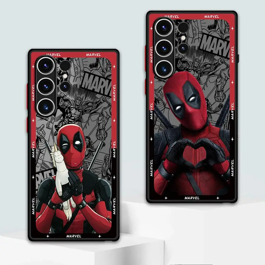 Funda de teléfono Marvel Deadpool para Samsung Galaxy S25 S24 Ultra S20 FE S10 Lite S23 Ultra S9 S22 Plus S21 TPU cubierta suave