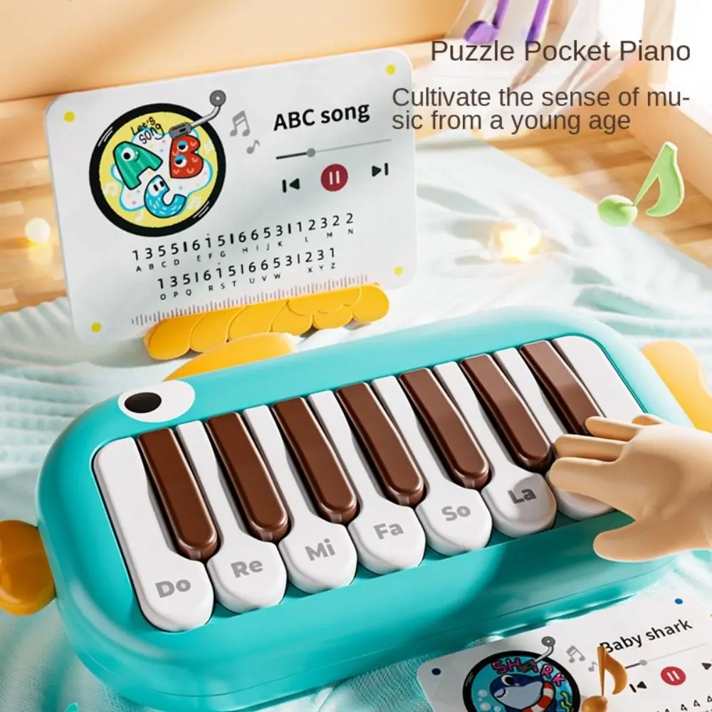 

Musical Electronic Piano Pink Learning Music Pocket Piano Keyboard Multifunctional Early Educational Dinosaur Instrument